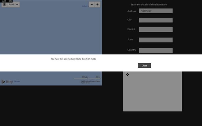 relevant message upon submitting